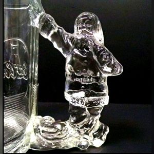 Vintage Coca Cola Christmas Santa Claus Glass Mug Stein 1997 Collectibles EUC